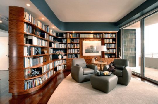 Home-library-ideas-Contemporary-living-room-with-a-library-540x354